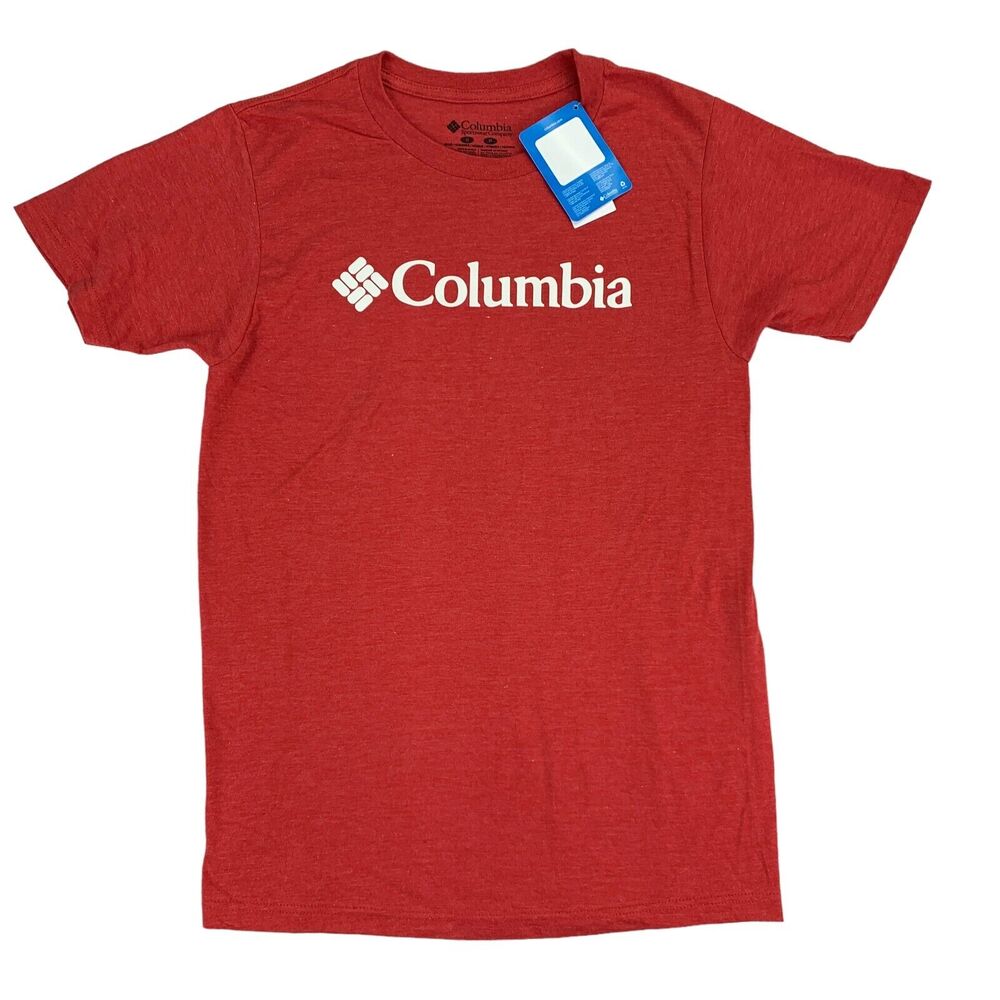Columbia Mens Franchise Logo Short Sleeve Crewneck T-Shirt Heather Red S